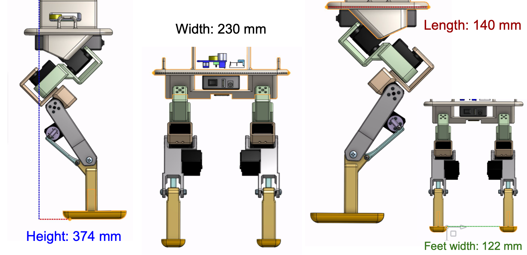 Jumbot-B main dimensions